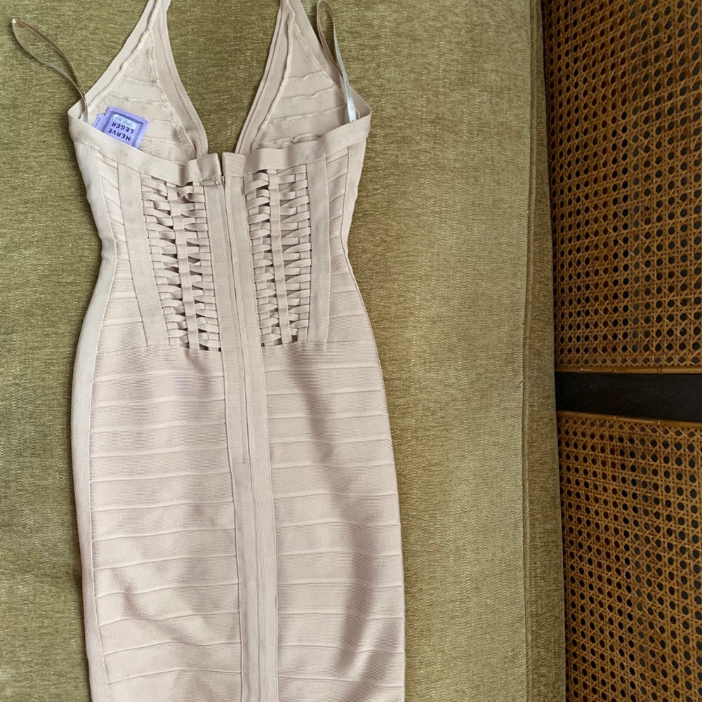 Herve leger XXS cream dress